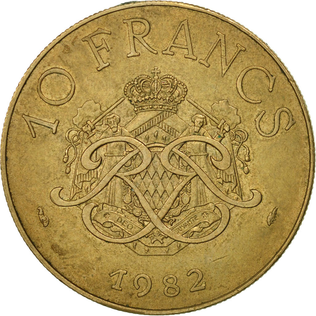 Monaco, Rainier III, 10 Francs, 1982, MS(63), Copper-Nickel-Aluminum, KM:154