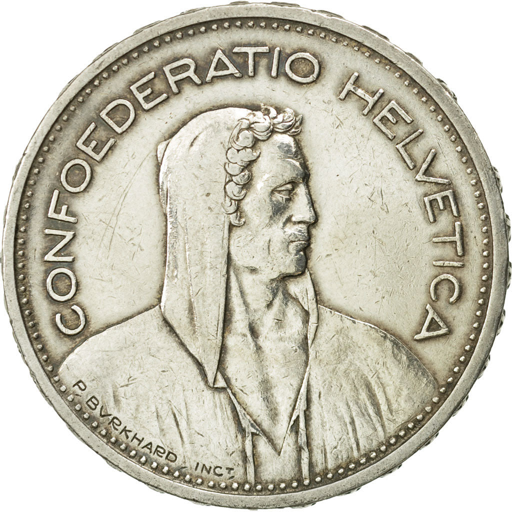 Coin, Switzerland, 5 Francs, 1932, Bern, MS(63), Silver, KM:40