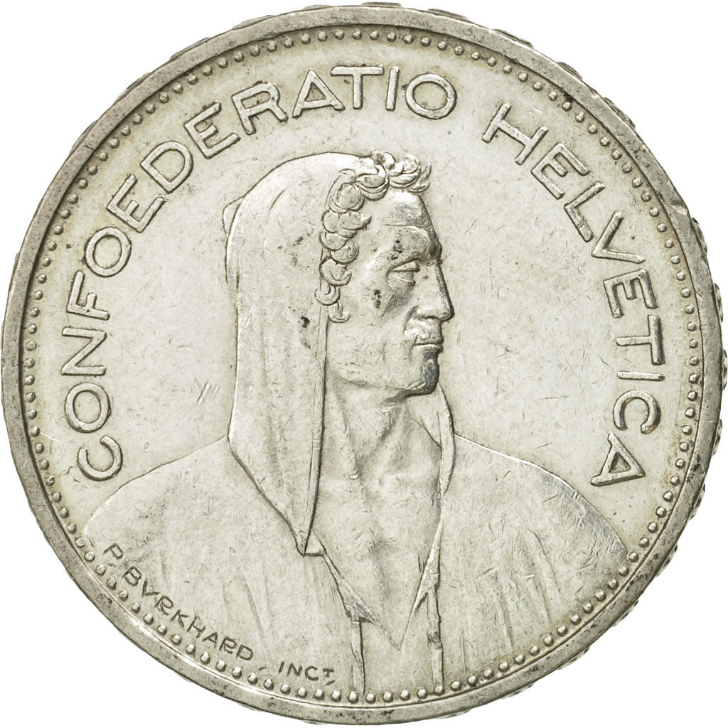 Switzerland, 5 Francs, 1933, Bern, MS(63), Silver, KM:40