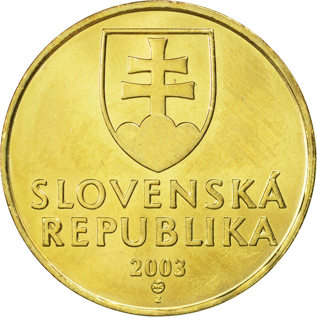 Coin, Slovakia, 10 Koruna, 2003, MS(63), Aluminum-Bronze, KM:11