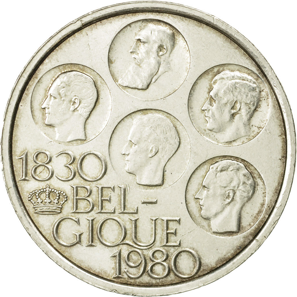 Belgium, 500 Francs, 500 Frank, 1980, Brussels, MS(63), Silver Clad