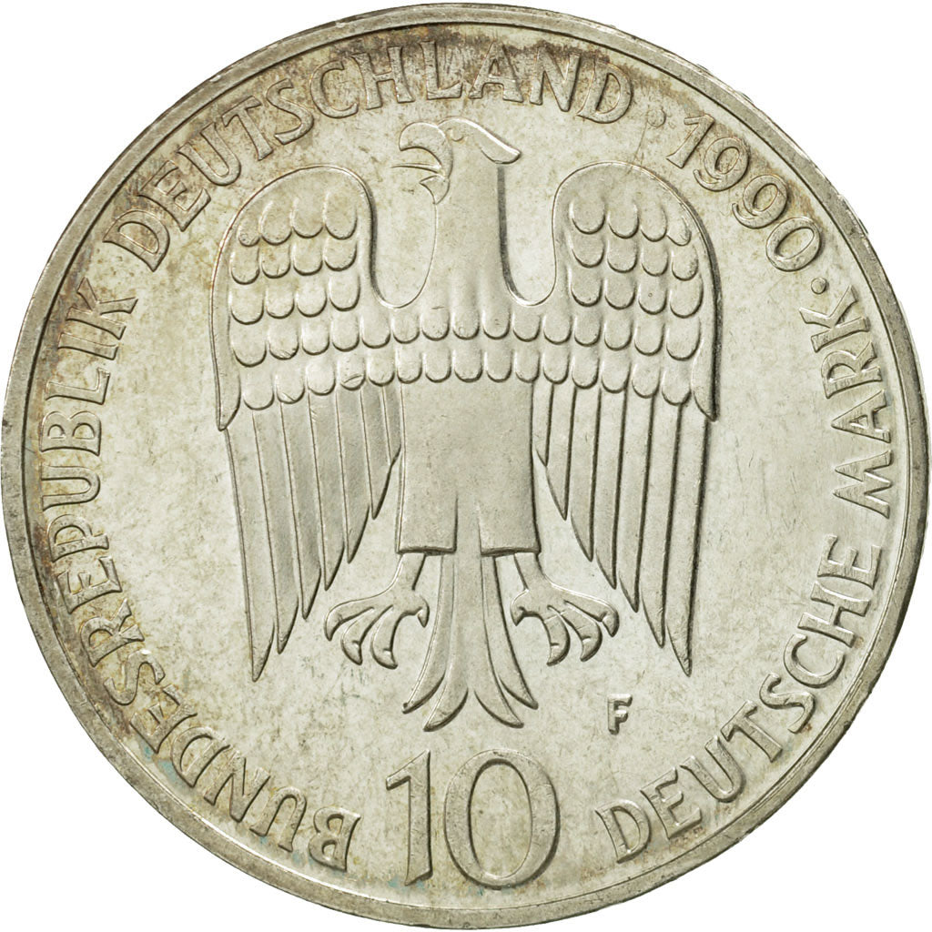 Coin, GERMANY - FEDERAL REPUBLIC, 10 Mark, 1990, Stuttgart, Germany, MS(63)
