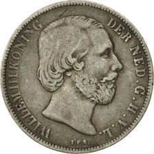 Coin, Netherlands, William III, Gulden, 1863, EF(40-45), Silver, KM:93