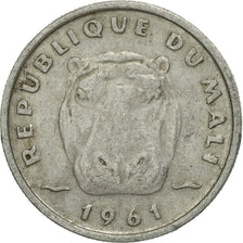 Coin, Mali, 5 Francs, 1961, MS(63), Aluminum, KM:2