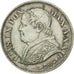 ITALIAN STATES, PAPAL STATES, Pius IX, 10 Soldi, 50 Centesimi, 1867, VF(30-35)