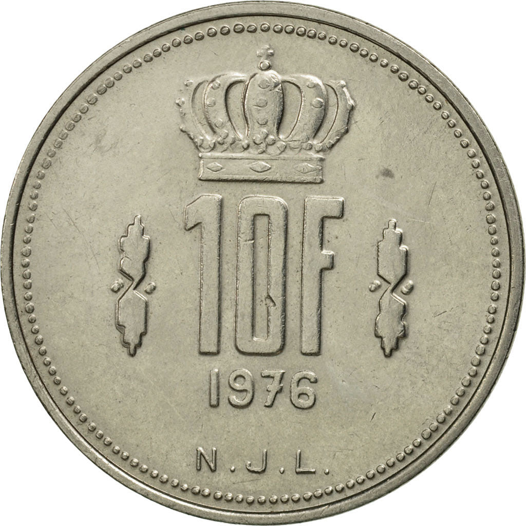 Munten, Luxemburg, Jean, 10 Francs, 1976, UNC-, Nickel, KM:57