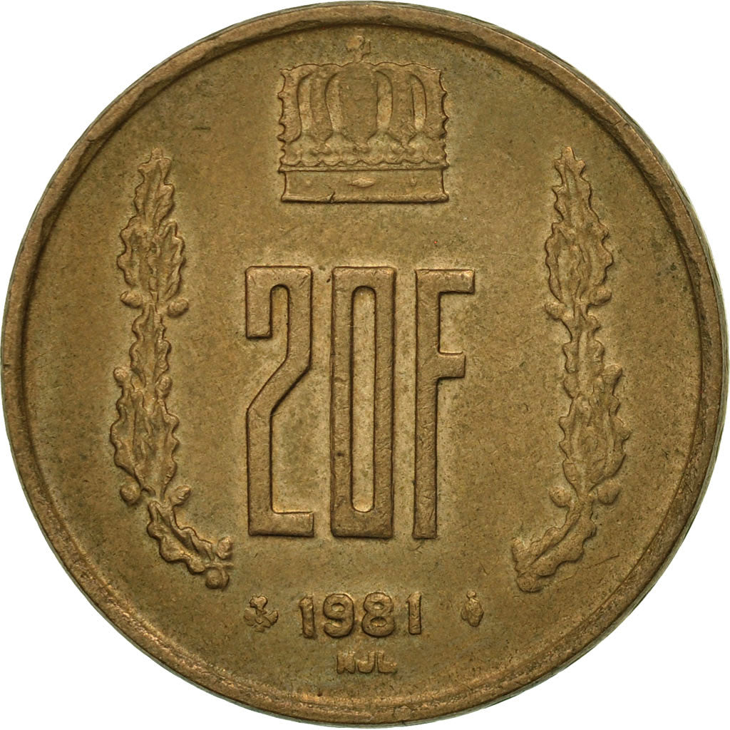 Munten, Luxemburg, Jean, 20 Francs, 1981, PR+, Aluminum-Bronze, KM:58
