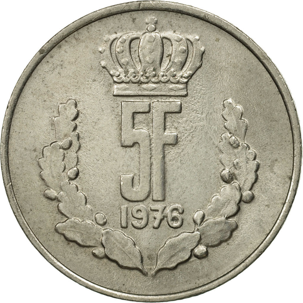 Luxembourg, Jean, 5 Francs, 1976, MS(63), Copper-nickel, KM:56