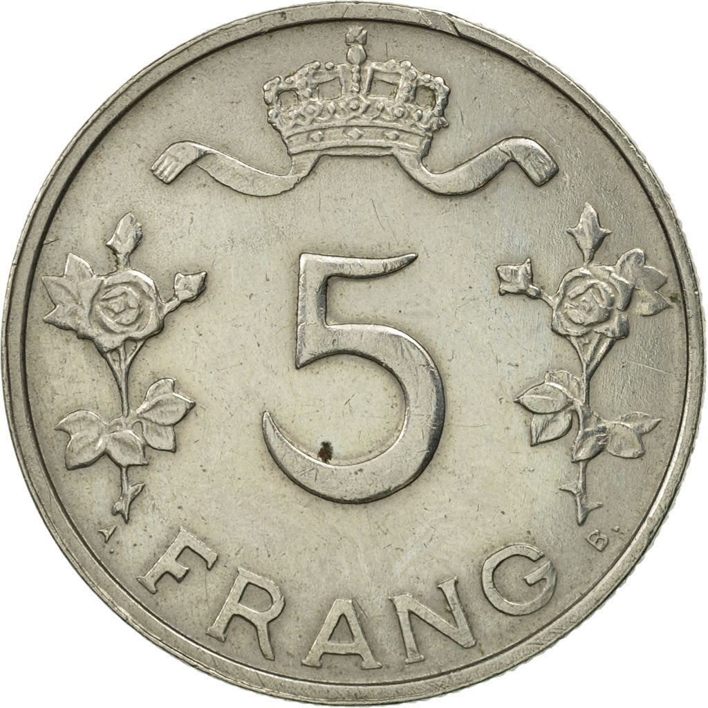 Luxembourg, Charlotte, 5 Francs, 1949, MS(63), Copper-nickel, KM:50