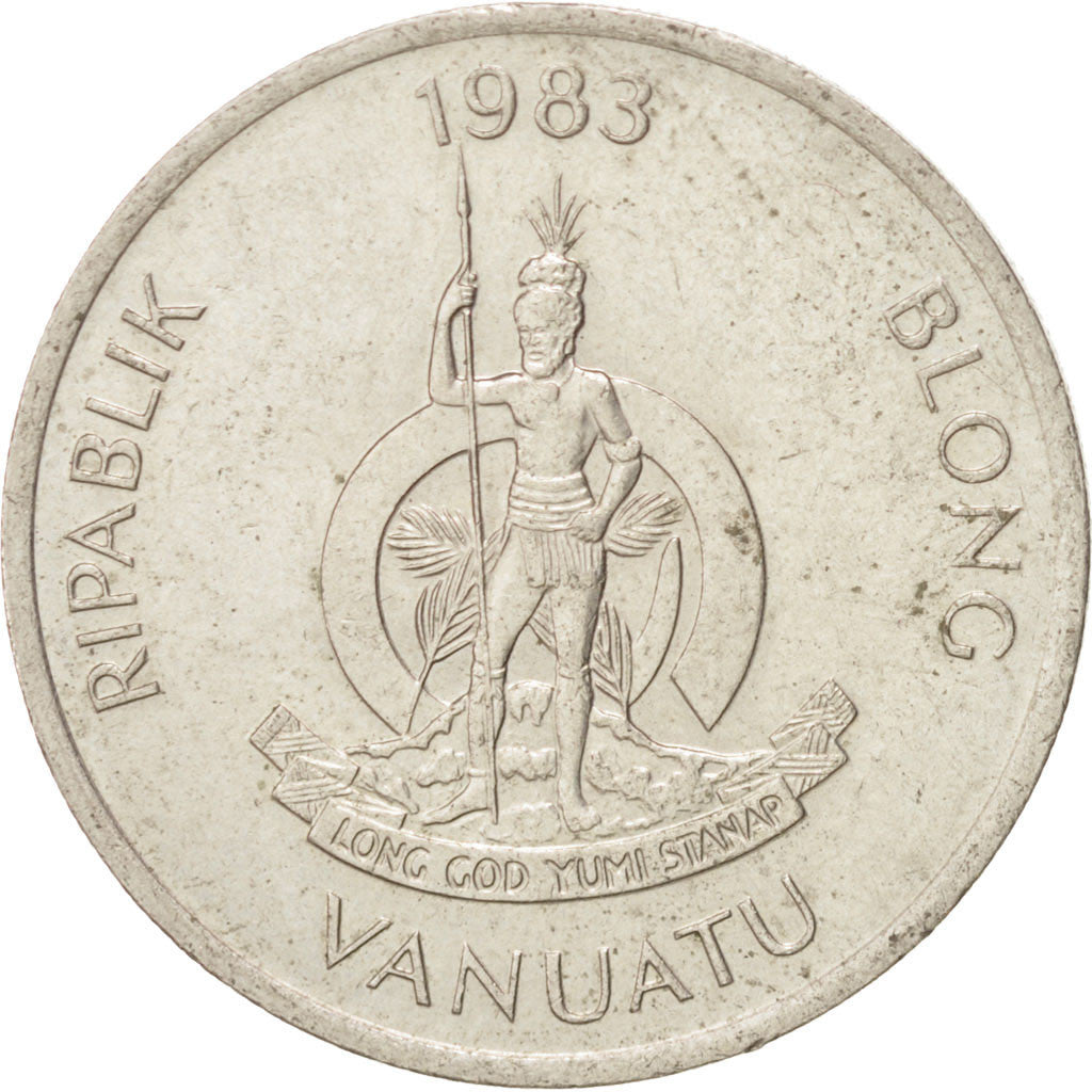 Moneta, Vanuatu, 10 Vatu, 1983, British Royal Mint, BB+, Rame-nichel, KM:6
