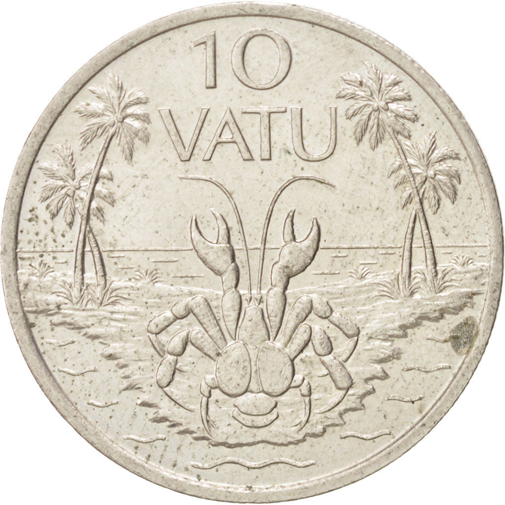 Moneta, Vanuatu, 10 Vatu, 1983, British Royal Mint, BB+, Rame-nichel, KM:6