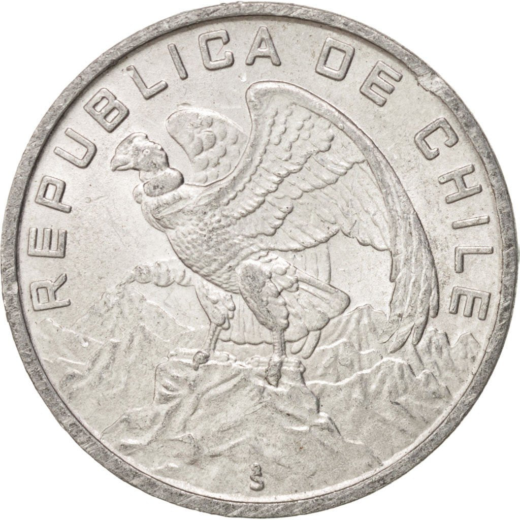 Cile, 10 Escudos, 1974, SPL, Alluminio, KM:200