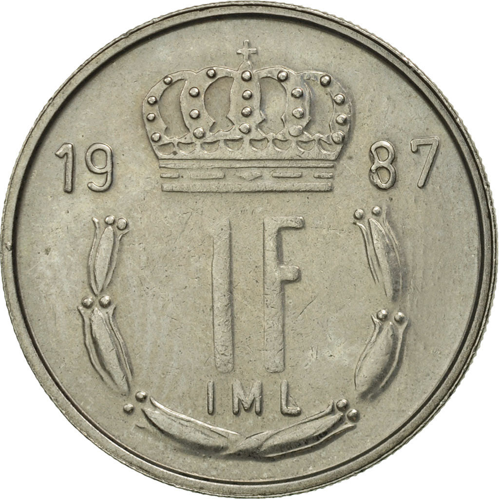 Coin, Luxembourg, Jean, Franc, 1987, MS(63), Copper-nickel, KM:59