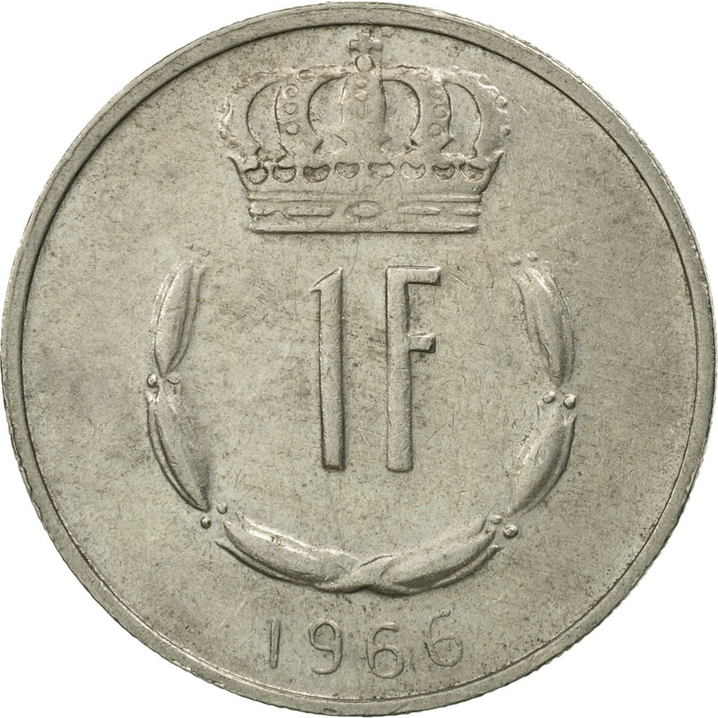 Coin, Luxembourg, Jean, Franc, 1966, MS(63), Copper-nickel, KM:55