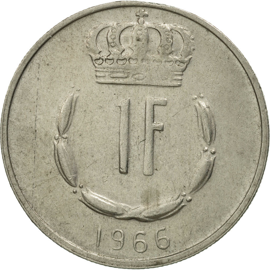 Coin, Luxembourg, Jean, Franc, 1966, MS(63), Copper-nickel, KM:55