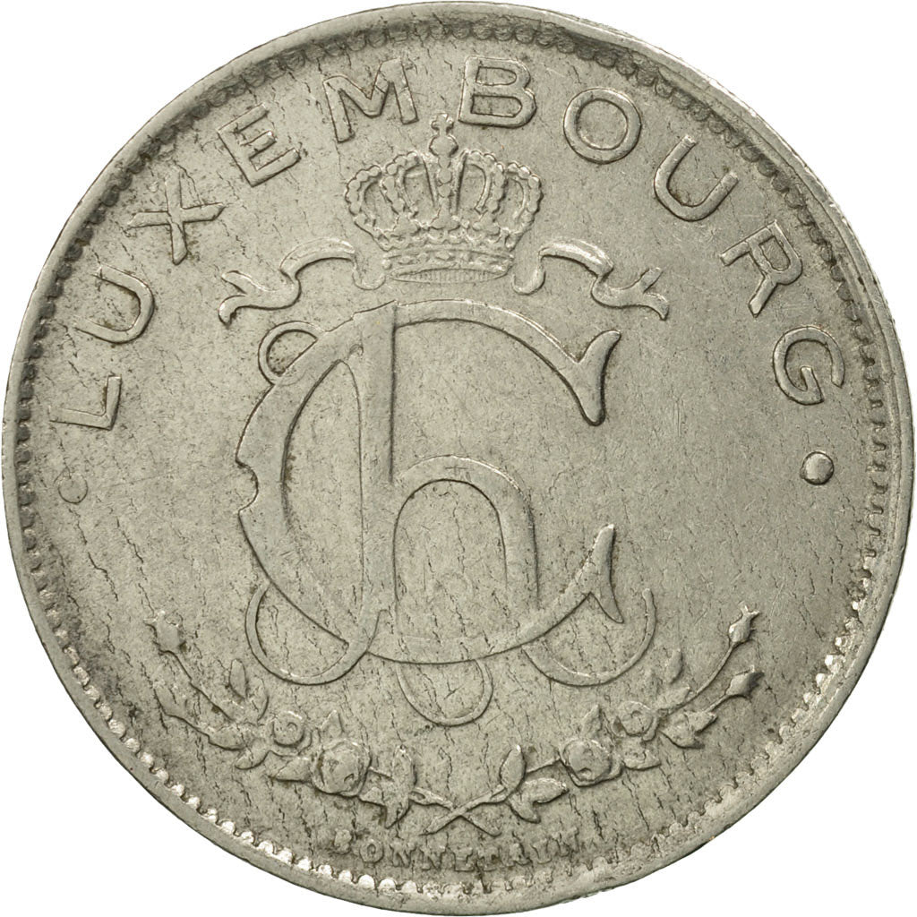 Coin, Luxembourg, Charlotte, Franc, 1928, MS(63), Nickel, KM:35