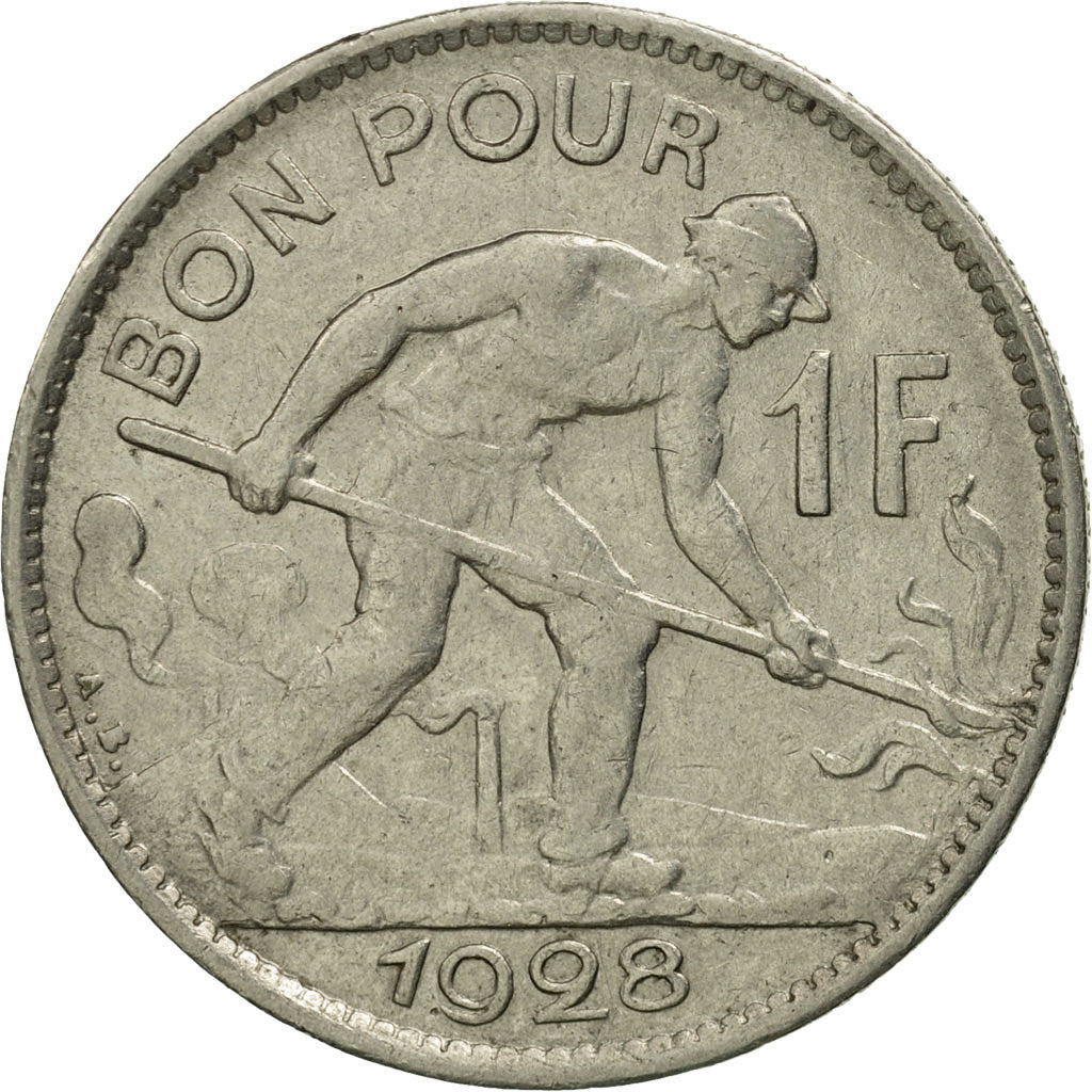 Coin, Luxembourg, Charlotte, Franc, 1928, MS(63), Nickel, KM:35