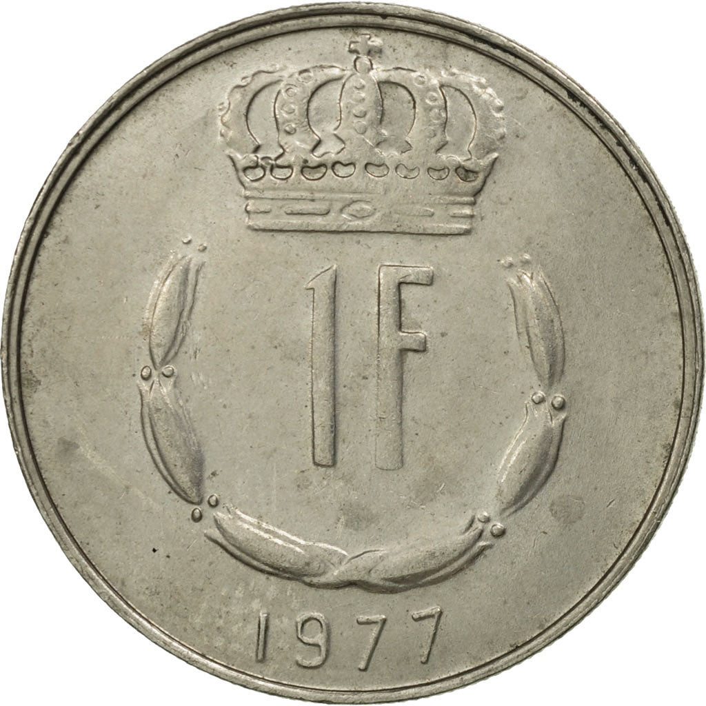 Moneta, Luksemburg, Jean, Franc, 1977, MS(63), Miedź-Nikiel, KM:55