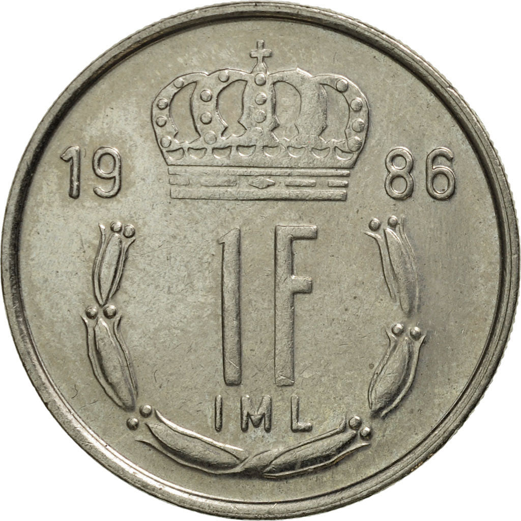 Coin, Luxembourg, Jean, Franc, 1986, MS(63), Copper-nickel, KM:59