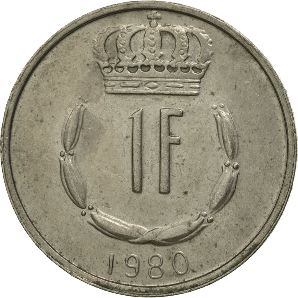 Coin, Luxembourg, Jean, Franc, 1980, MS(63), Copper-nickel, KM:55