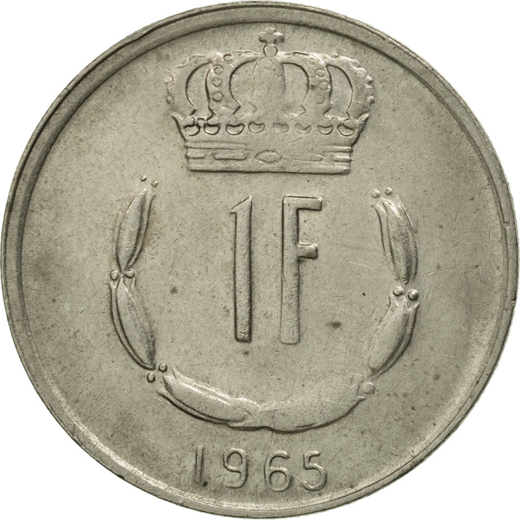 Coin, Luxembourg, Jean, Franc, 1965, MS(63), Copper-nickel, KM:55