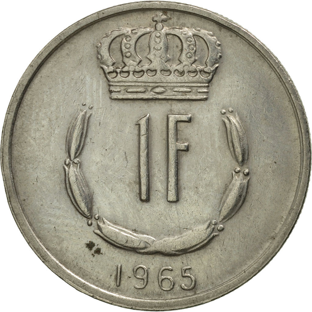 Coin, Luxembourg, Jean, Franc, 1965, MS(63), Copper-nickel, KM:55