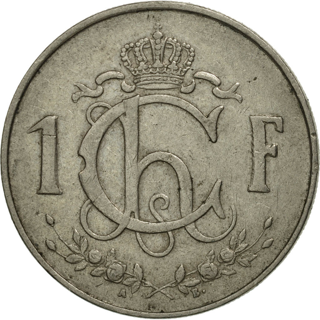 Coin, Luxembourg, Charlotte, Franc, 1957, MS(63), Copper-nickel, KM:46.2
