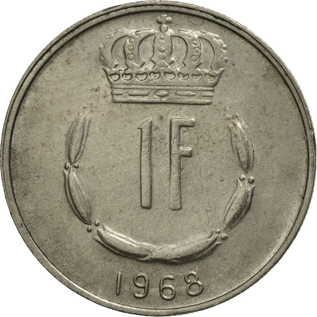 Coin, Luxembourg, Jean, Franc, 1968, MS(63), Copper-nickel, KM:55