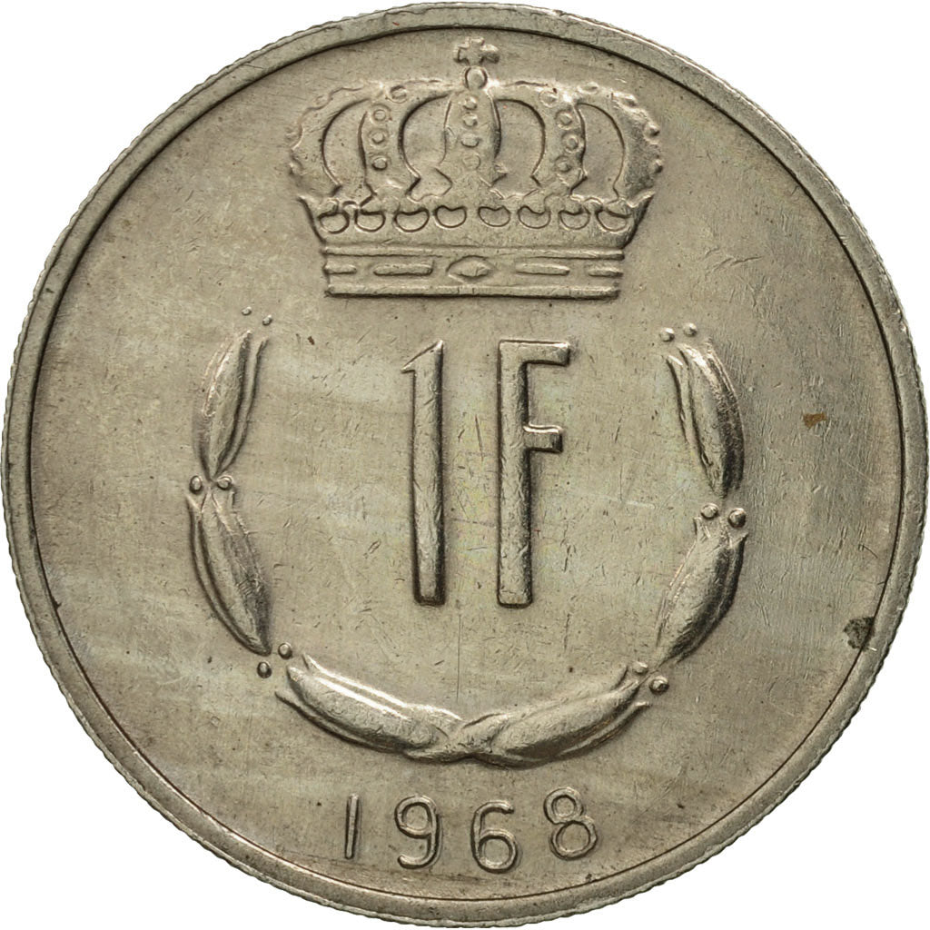 Coin, Luxembourg, Jean, Franc, 1968, MS(63), Copper-nickel, KM:55