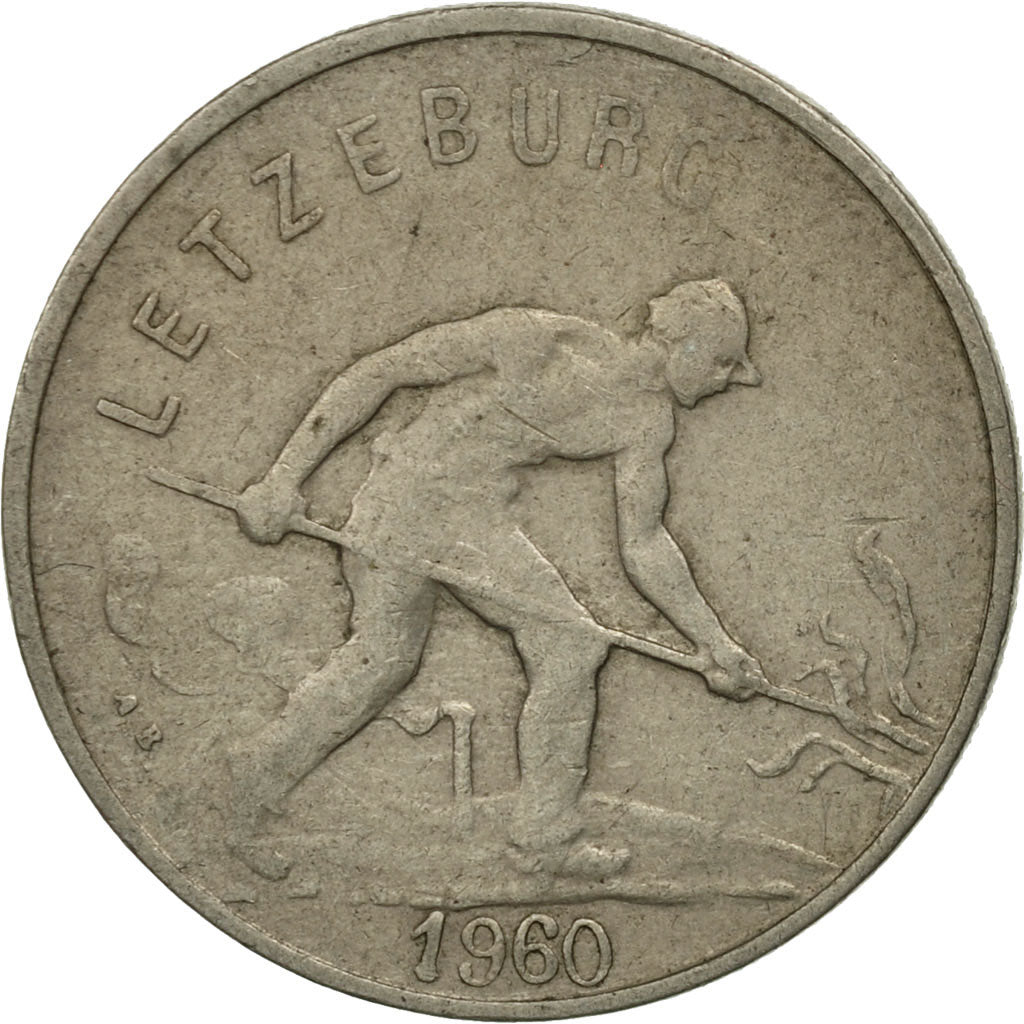 Munten, Luxemburg, Charlotte, Franc, 1960, UNC-, Copper-nickel, KM:46.2