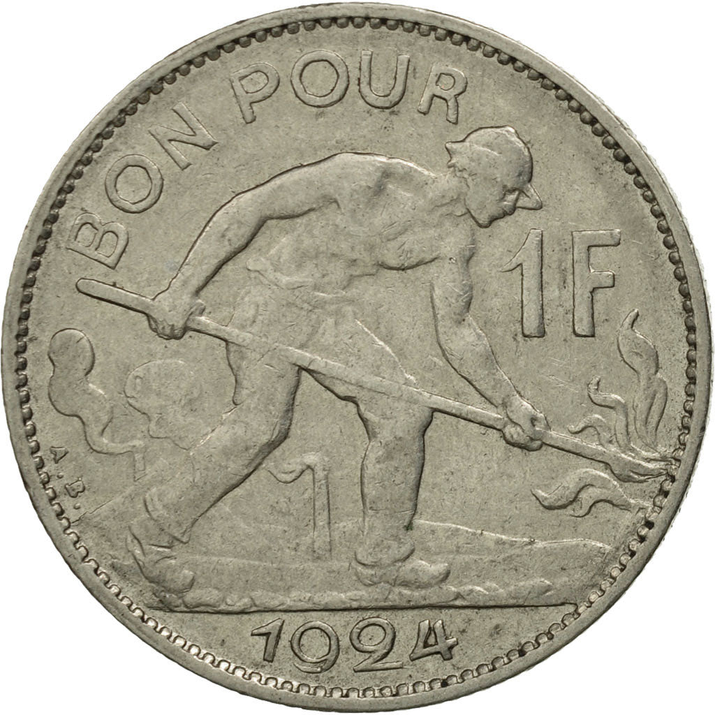 Coin, Luxembourg, Charlotte, Franc, 1924, MS(63), Nickel, KM:35