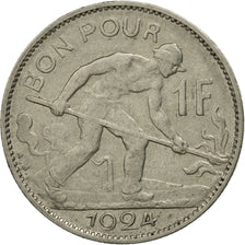 Coin, Luxembourg, Charlotte, Franc, 1924, MS(63), Nickel, KM:35
