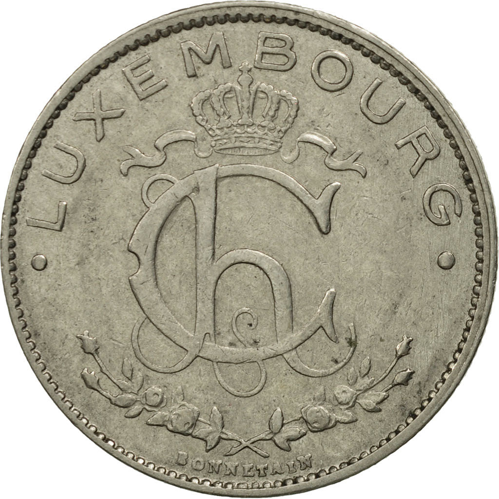 Coin, Luxembourg, Charlotte, Franc, 1924, MS(63), Nickel, KM:35