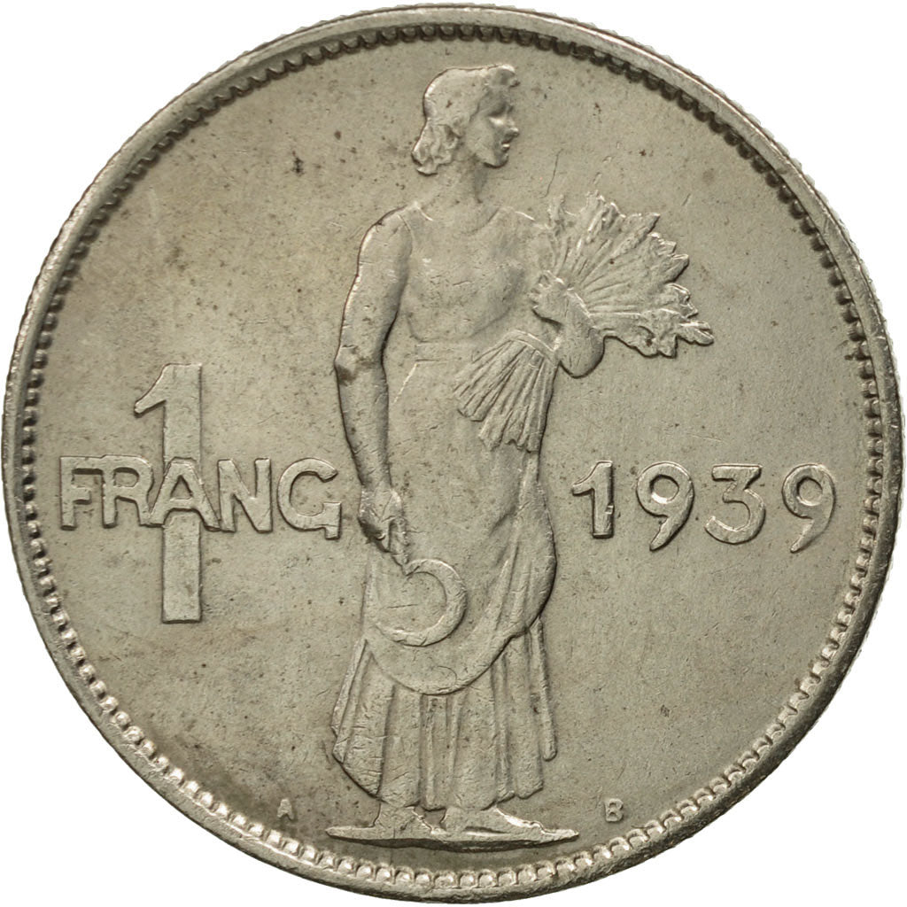 Luxembourg, Charlotte, Franc, 1939, MS(63), Copper-nickel, KM:44