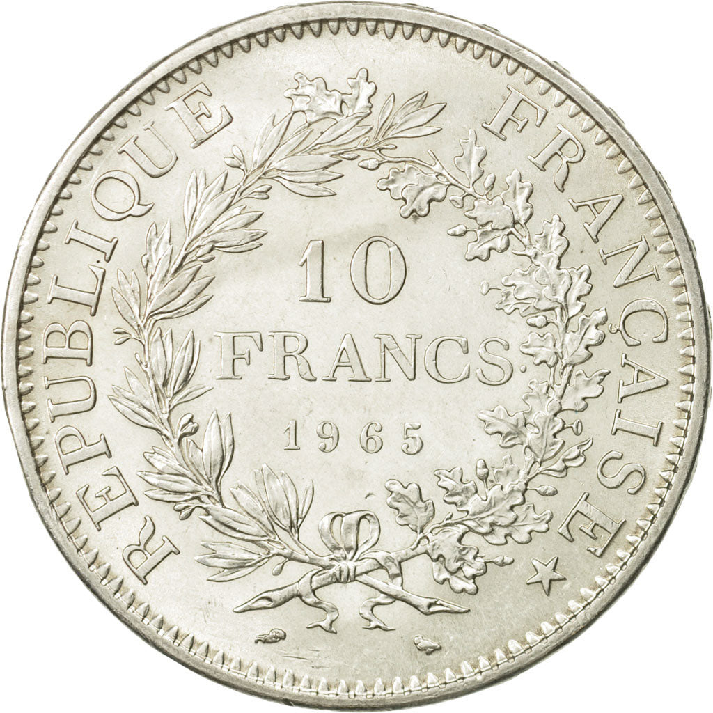 Coin, France, Hercule, 10 Francs, 1965, Paris, MS(64), Silver, KM:932