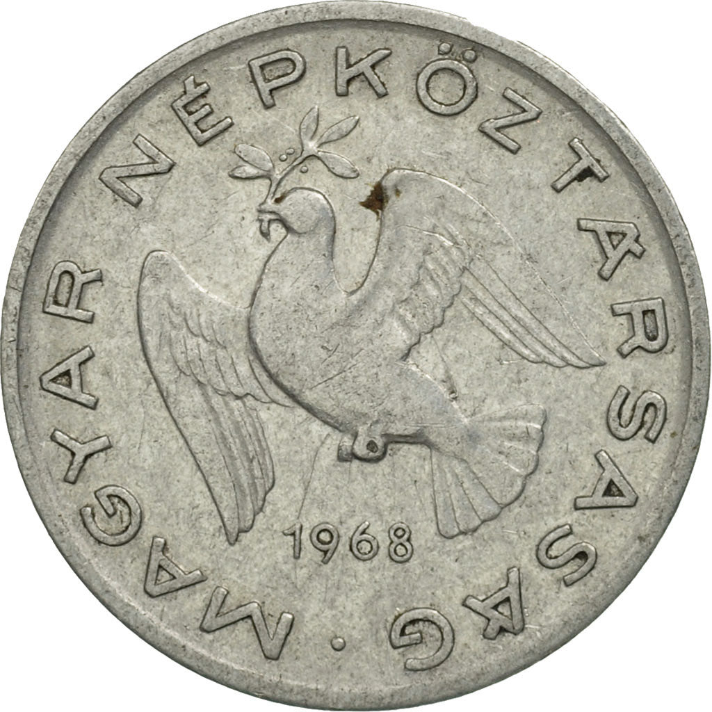 Coin, Hungary, 10 Filler, 1968, Budapest, MS(63), Aluminum, KM:572