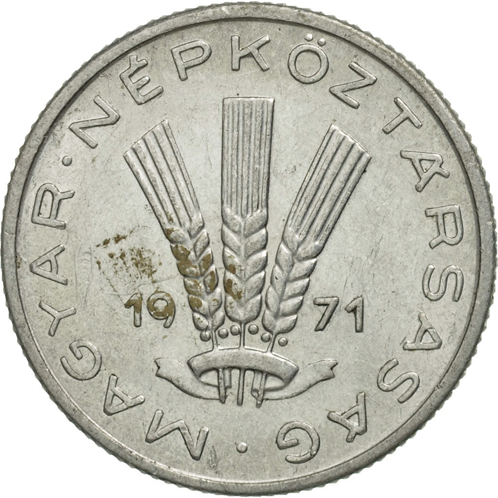 Coin, Hungary, 20 Fillér, 1971, Budapest, MS(63), Aluminum, KM:573