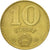 Coin, Hungary, 10 Forint, 1989, Budapest, MS(63), Aluminum-Bronze, KM:636
