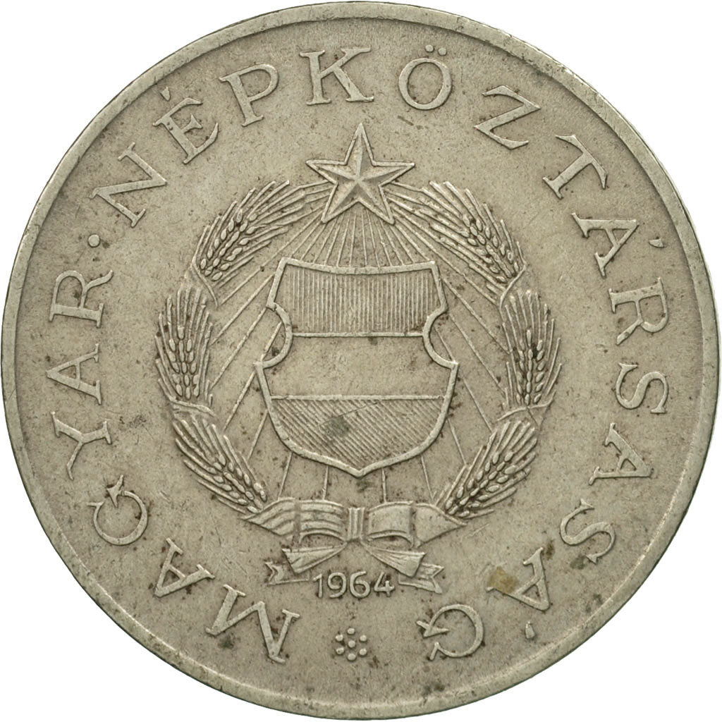 Hungary, 2 Forint, 1964, Budapest, MS(63), Copper-Nickel-Zinc, KM:556a