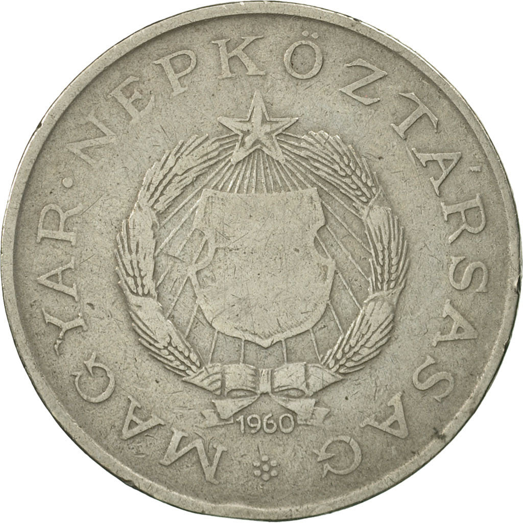 Hungary, 2 Forint, 1960, Budapest, MS(60-62), Copper-nickel, KM:556