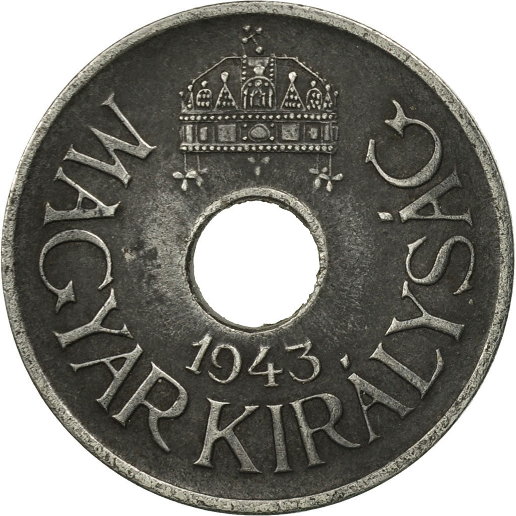 Hungary, 20 Fillér, 1943, Budapest, AU(55-58), Steel, KM:520