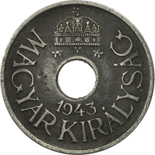 Hungary, 20 Fillér, 1943, Budapest, AU(55-58), Steel, KM:520