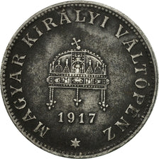 Hongrie, 20 Fillér, 1917, Budapest, SUP, Iron, KM:498