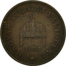 Monnaie, Hongrie, Franz Joseph I, Filler, 1902, Kormoczbanya, SUP, Bronze