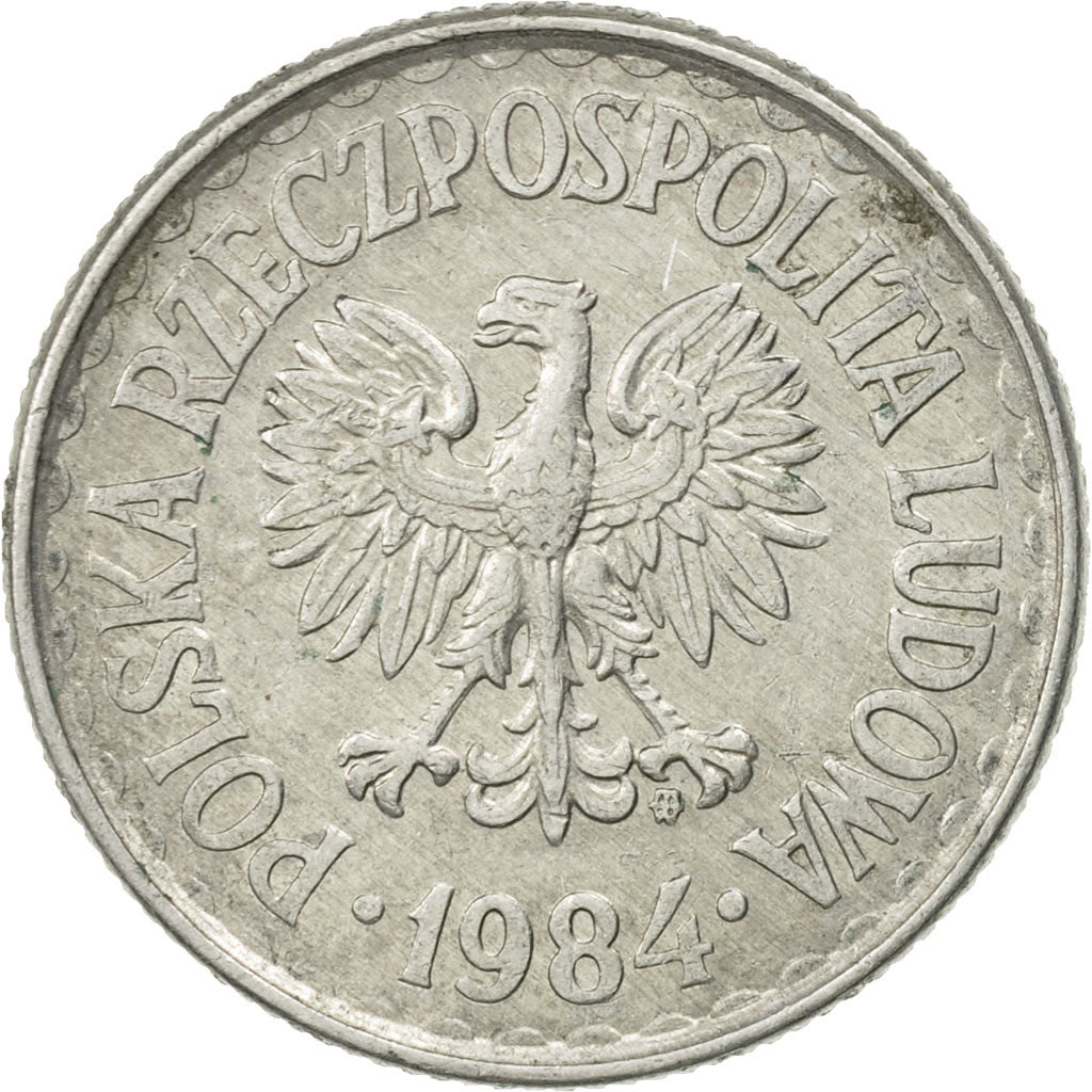 Moneda, Polonia, Zloty, 1984, Warsaw, EBC+, Aluminio, KM:49.1