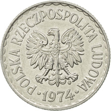 Coin, Poland, Zloty, 1974, Warsaw, MS(63), Aluminum, KM:49.1