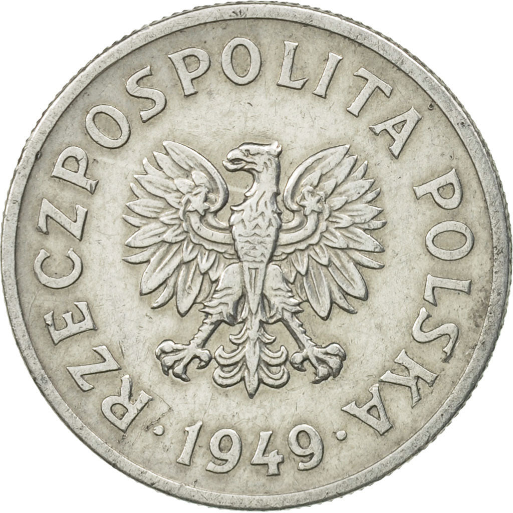 Moneda, Polonia, 50 Groszy, 1949, Warsaw, EBC+, Aluminio, KM:44a