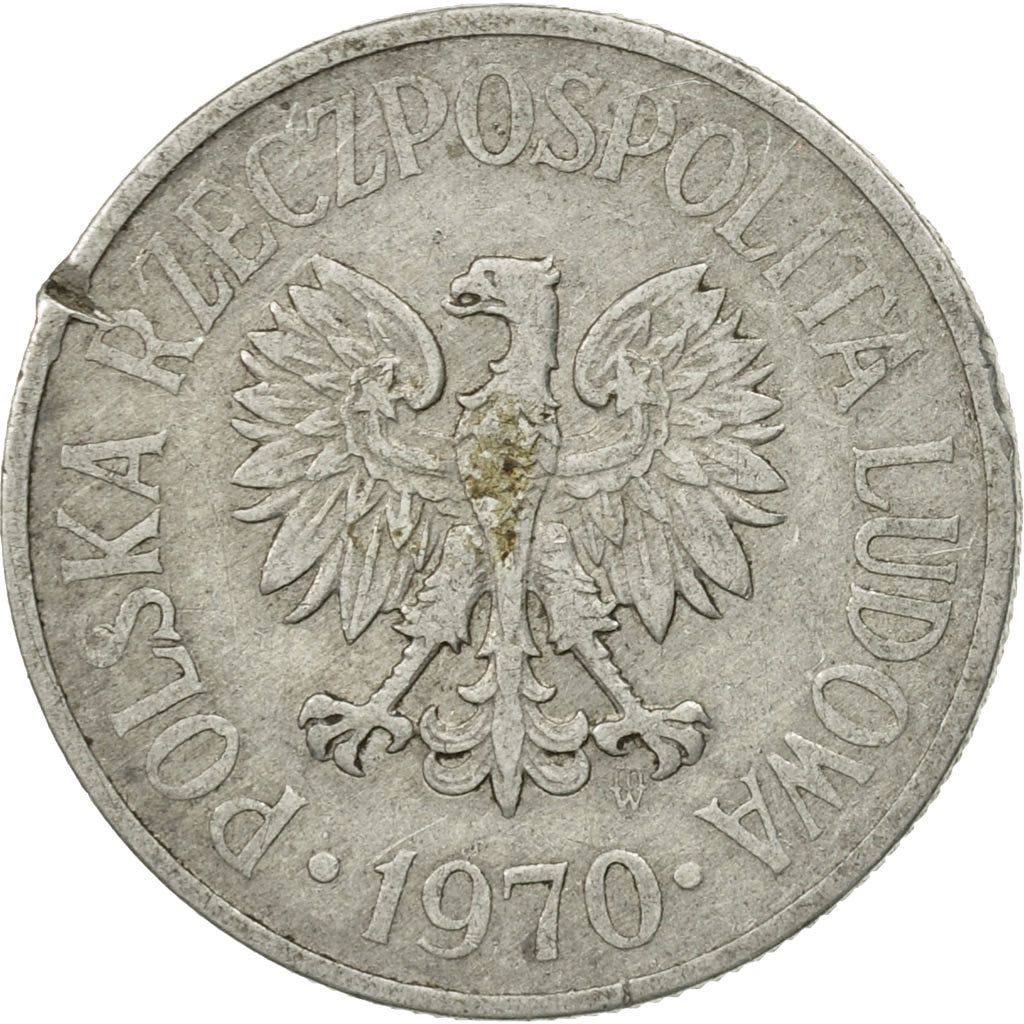 Moneda, Polonia, 50 Groszy, 1970, Warsaw, EBC+, Aluminio, KM:48.1
