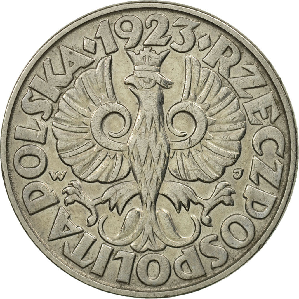Coin, Poland, 50 Groszy, 1923, Warsaw, MS(63), Nickel, KM:13