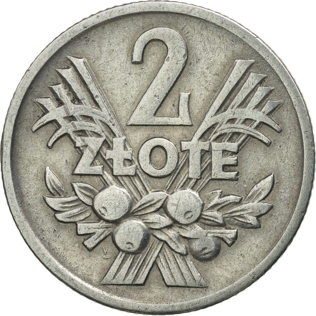 Coin, Poland, 2 Zlote, 1960, Warsaw, MS(60-62), Aluminum, KM:46